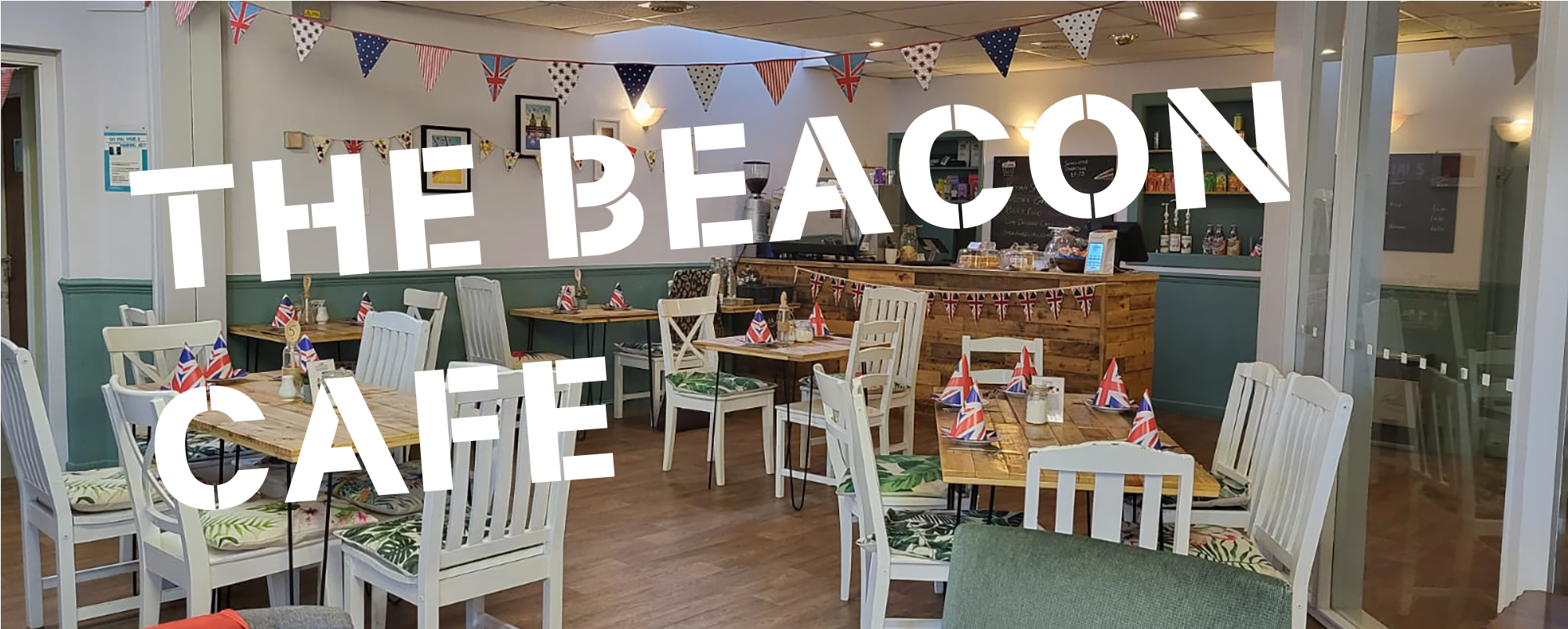 The Beacon Cafe Hero Image with wording