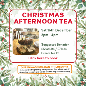 Christmas Afternoon Tea. Click here for more information and to book.