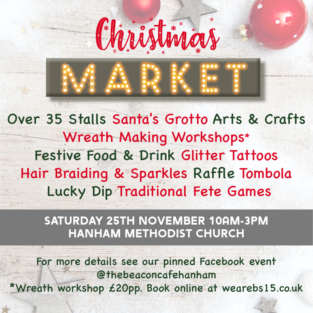 Christmas Market. Click here for more info.